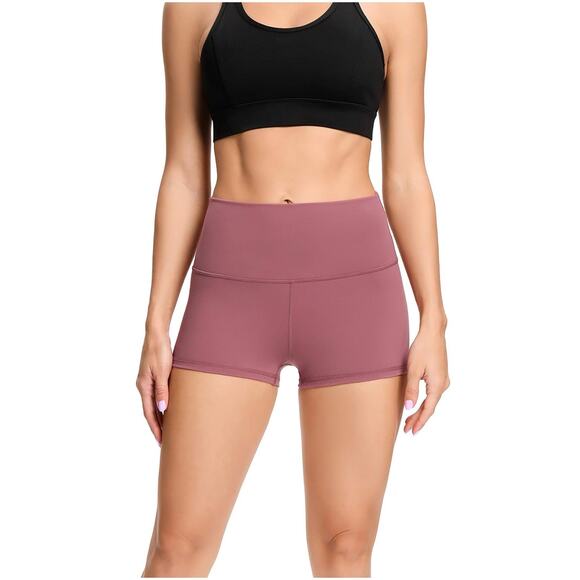 2"/7" High Waist Yoga Shorts Tummy Control Wrkout Running Biker Volleyball Short - Picture 4 of 6